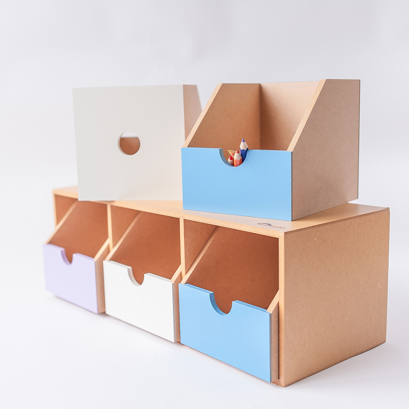 MDF horizontal and straight storage box