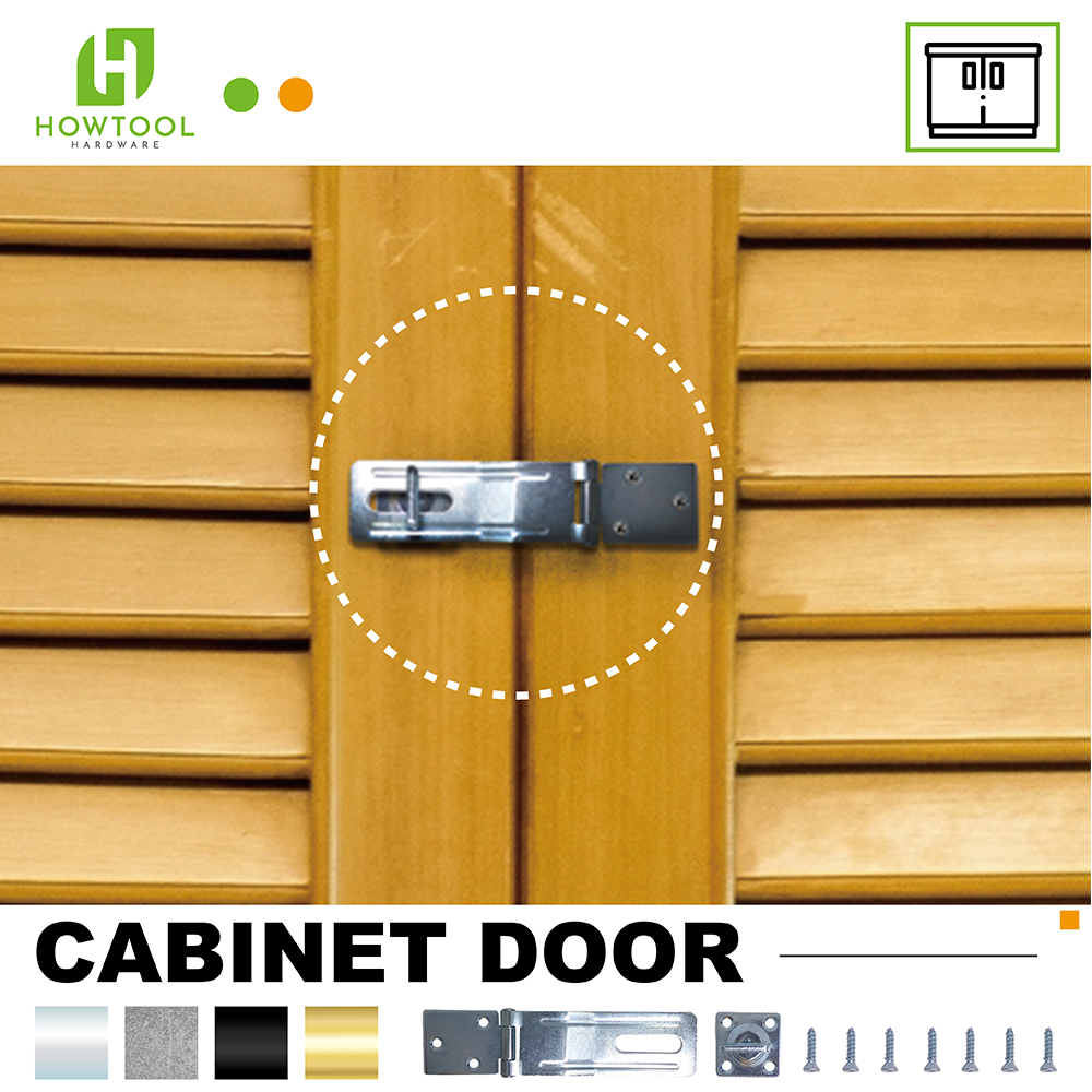 Heavy Duty Door Hasp with Turning Padlock Eye Mount , 41/2