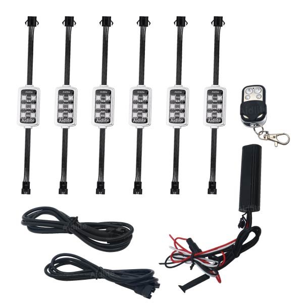 Wireless Remote Control Neon RGB LED Strip Light Kit For Motorcycle Car