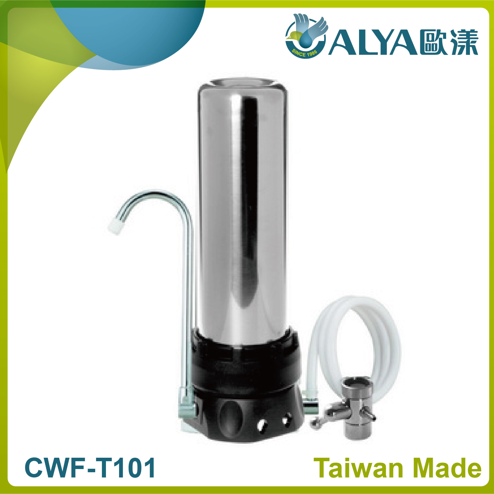 Stainless Steel Single Stage Bench Counter Top Tap Water Filter