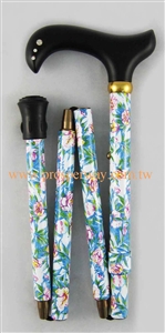 #057 Floral folding walking stick