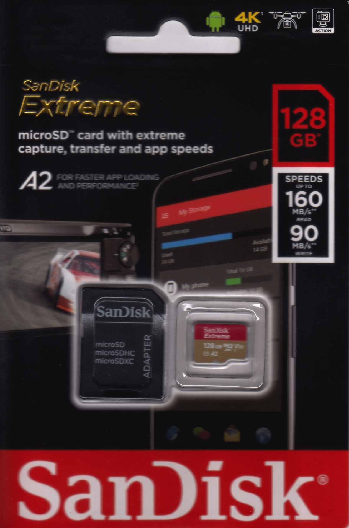 Sandisk 128gb Extreme Microsdxc Uhs I U3 Memory Card Speed Up To 160mb S Sdsqxa1 128g Gn6mn Taiwantrade Com