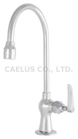 Singe Handle Gooseneck Faucet Brass Construction Easy To Install