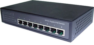 PS800GE Gigabit 8 Port Desktop PoE IEEE 802.3at Switch Metal case