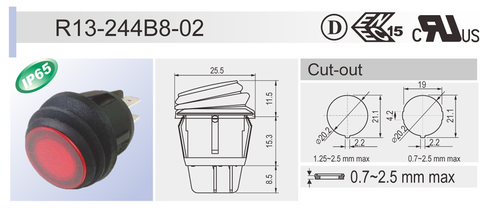 Waterproof Rocker Switch DC SCI R13 244 Taiwantrade