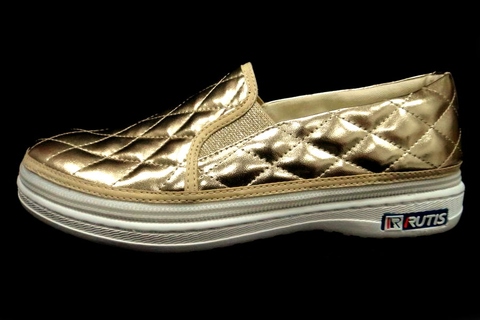 Convertible Zipper Shoes - Girls Gold