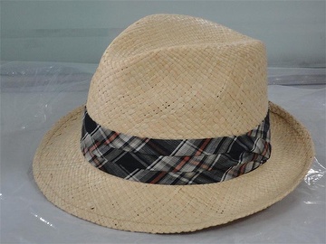 Men's Organic Raffia Straw Natural Sun Hat