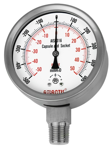 All Stainless Steel Micro Pressure Gauge