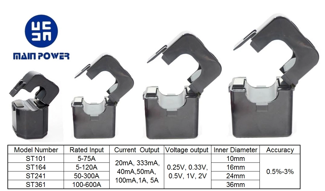 split core clamp current transformer ct st-main power