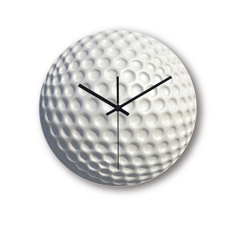 Wall Clock, Round, Golfball design