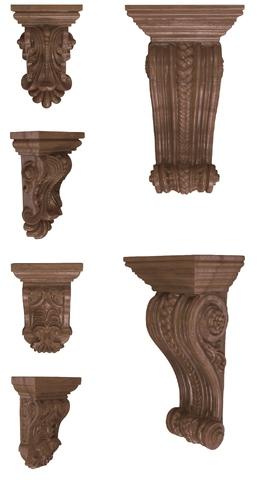 Customizable Carving Solid Wood Corbel Brackets 