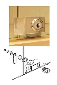 Cabinet Swinging Glass Door Lock For Double Doors Bai Fu Co Ltd