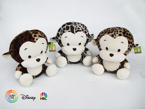 Plush leopard print monkey stuffed animals toy