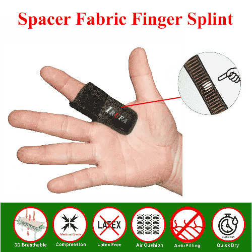 Patented Spacer Fabric Finger Splint brace support wrap for trigger
