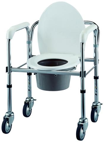 Steel Frame Folding Commode Chair