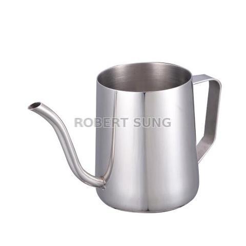 STAINLESS STEEL COFFEE POT with WOOD HANDLE