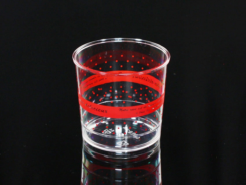 High Quality Disposable Plastic Dessert Cup with Lid (63×60mmRed