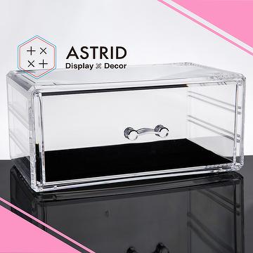 Acrylic Stackable Home Toeletries Organizer 1 Drawer Astrid