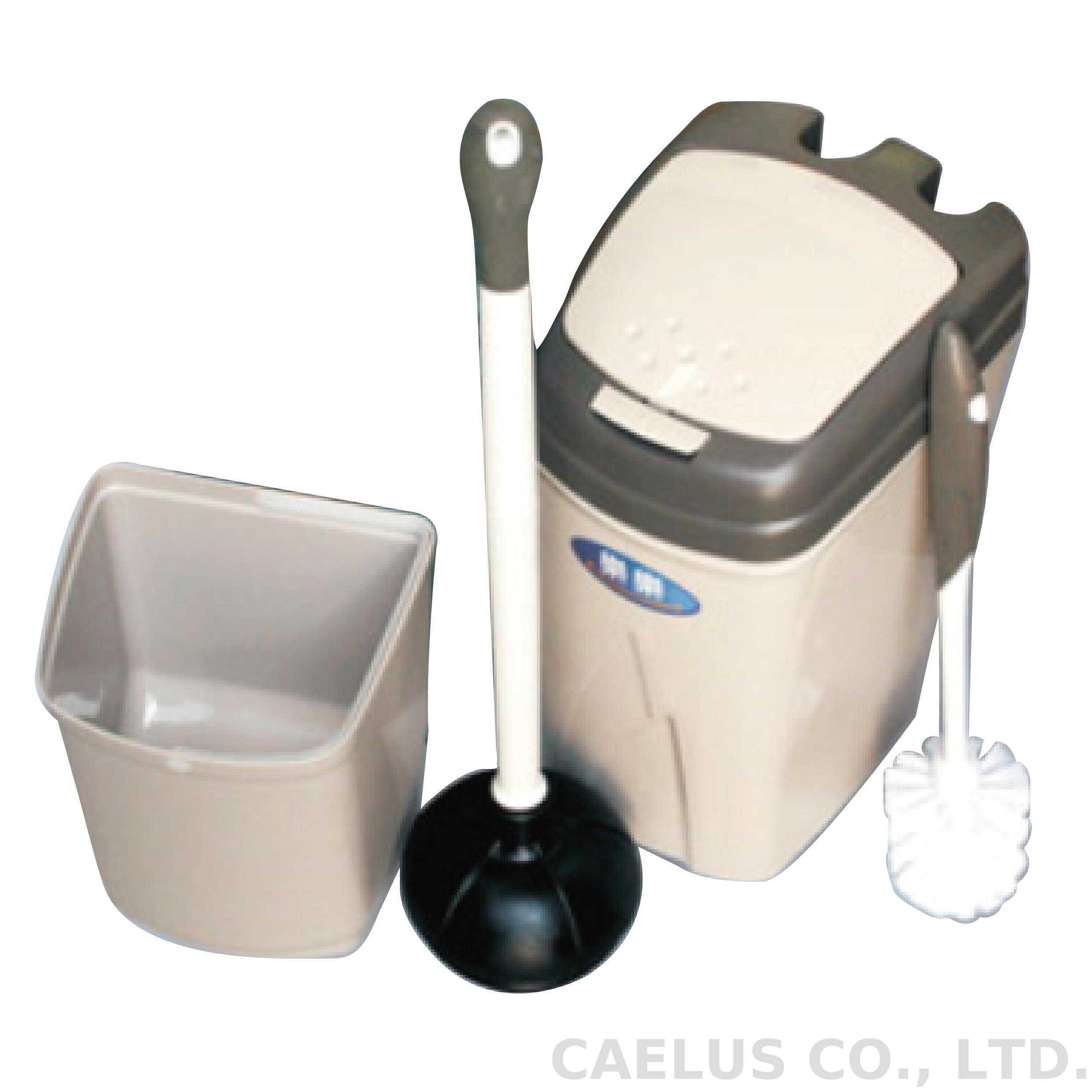 Caelus 3 in 1 trash bin combo toilet plunger toilet bowl brush and
