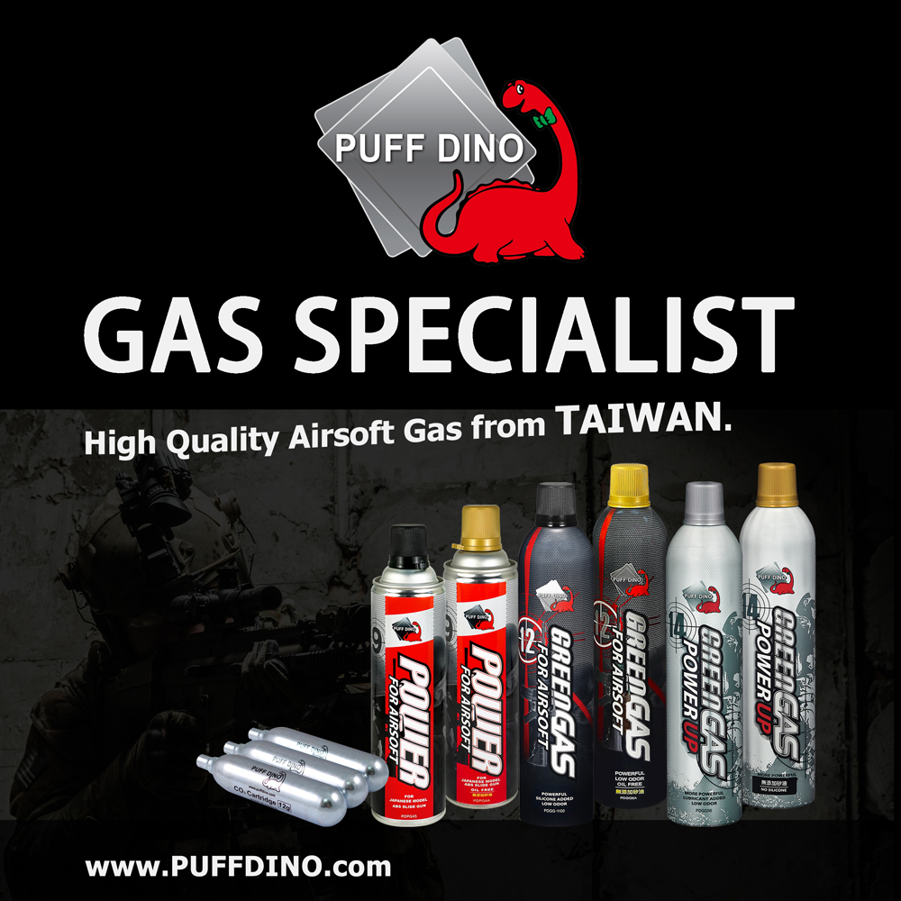PUFF DINO Green Gas 600ml~12KG Gas (Propane Gas, Airsoft Gas, Gun Gas, GBB  Gas) | Taiwantrade.com