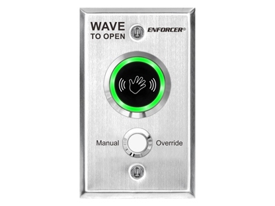 Outdoor Wave-to-Open Sensor with Manual Override