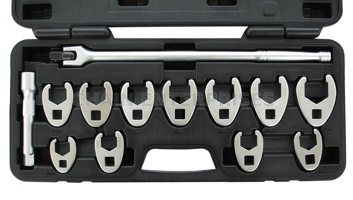 13PC PROFESSIONAL METRIC CROWFOOT WRENCH SET