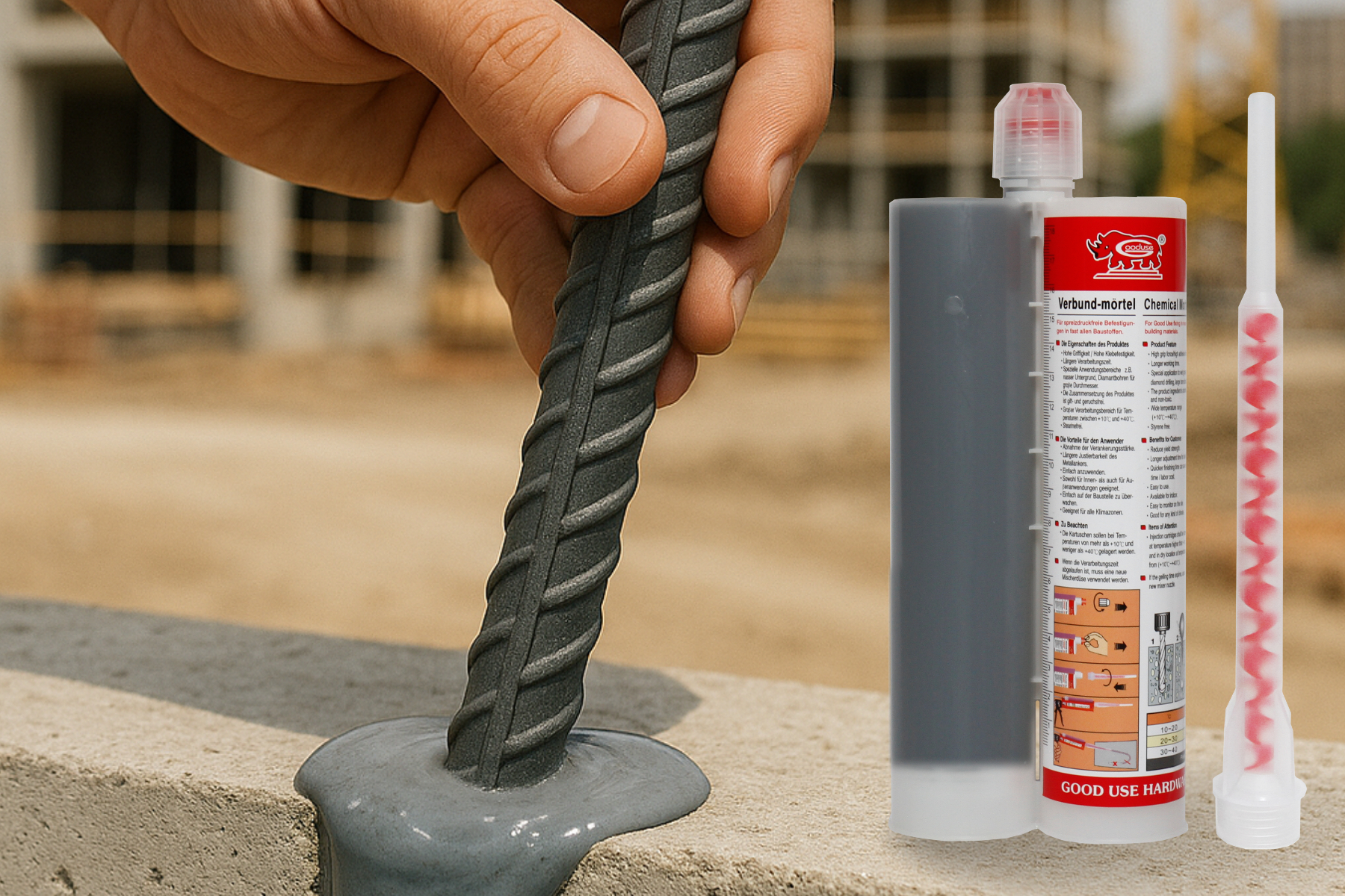 High Strength Injection Epoxy Chemical Anchor System for Steel-to-Concrete Bonding