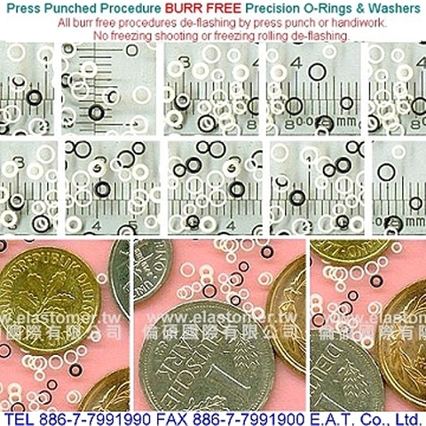 Precision Punched Burrs Free O-Rings & Washers