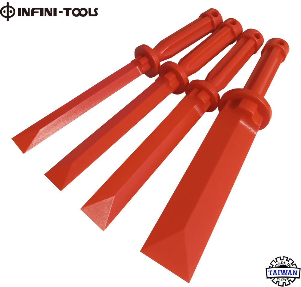 4 Pieces NonMarring Chisel Scraper Set Trim Badges Gasket Remover
