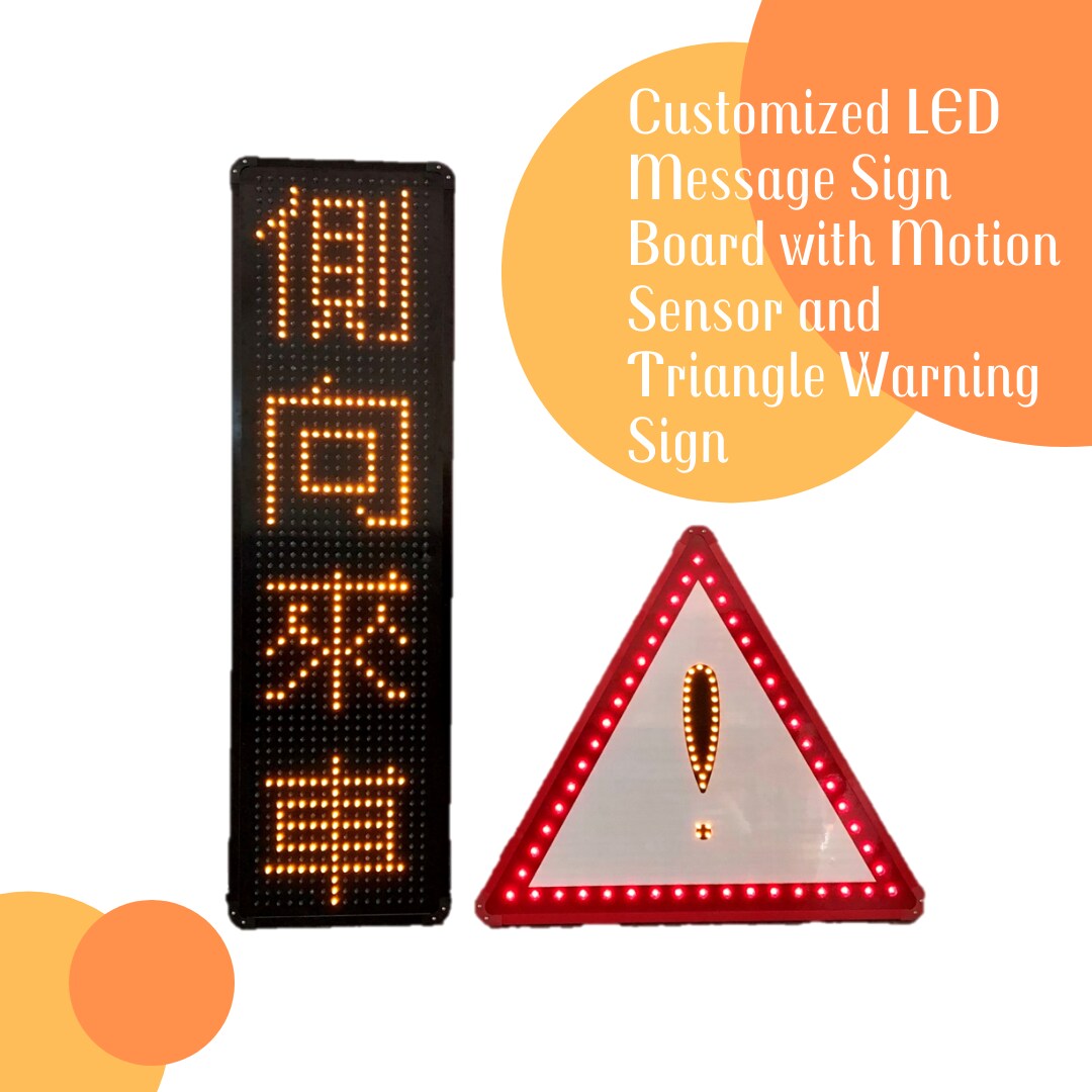 Customized Solar LED Message Sign Board with Motion Sensor and Triangle ...