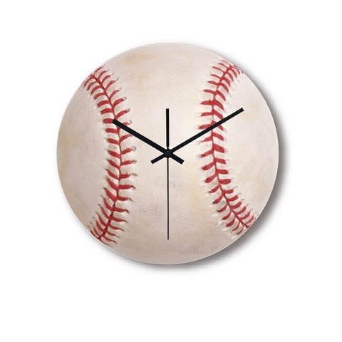 Wall Clock, Round, Baseball design