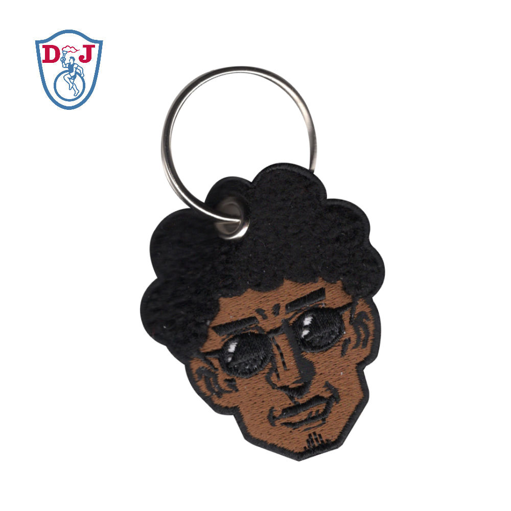 Dah Jeng Custom Made Teddy Fleece with Embroidery Key Chain and Patch