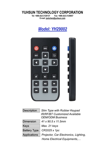 Ultra-thin Remote Control