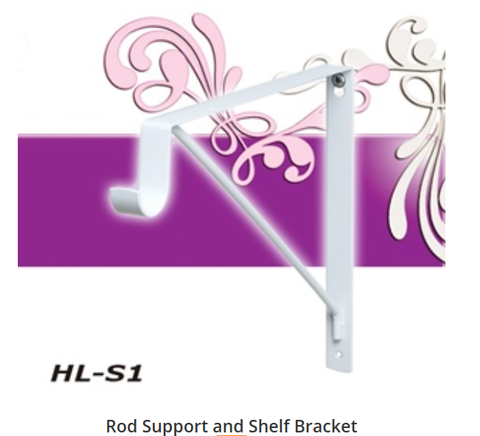 Rod Support and Shelf Bracket, Shelf Bracket, Hardware.