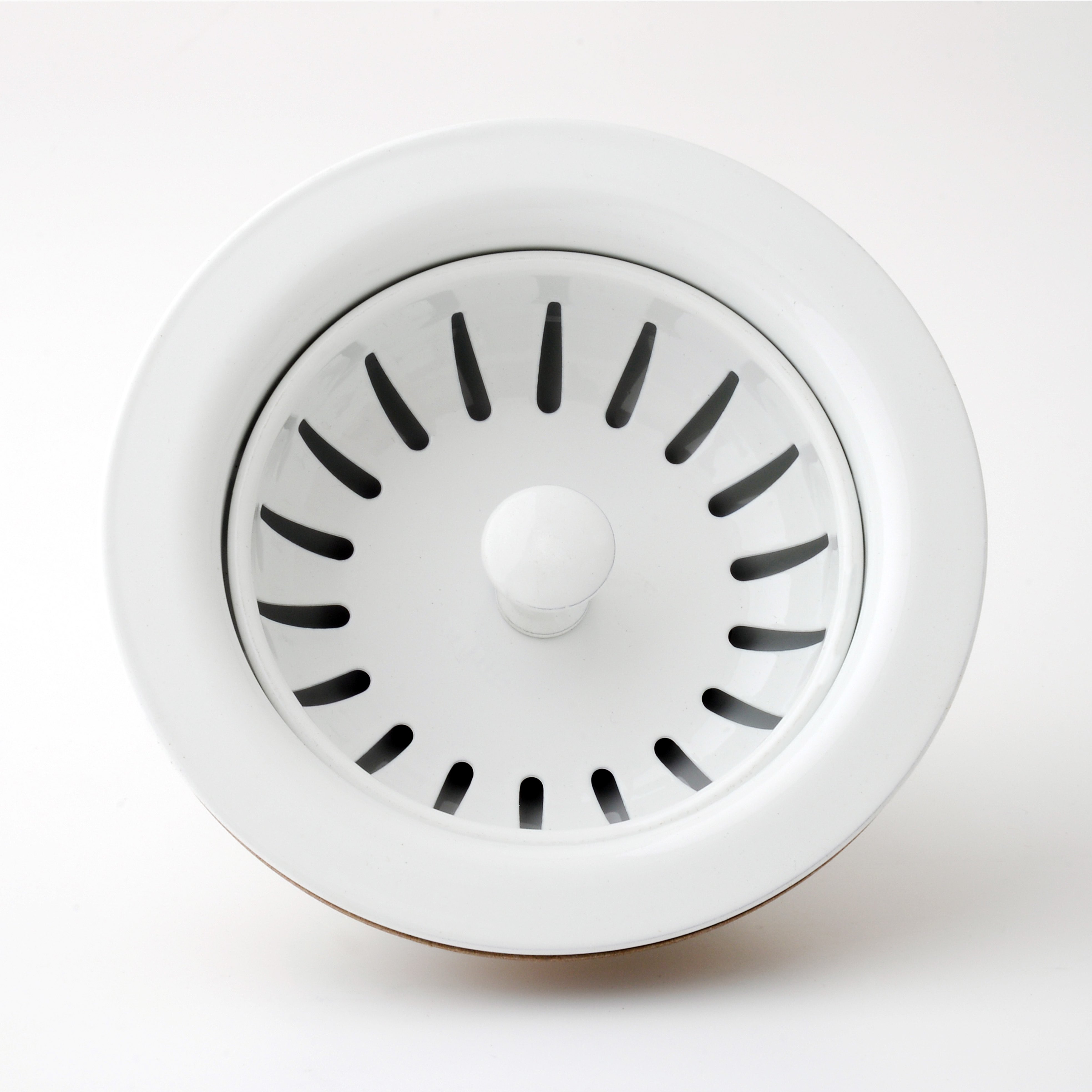 Standard 31/2 White Kitchen Sink Drain Stopper (Sink Basket