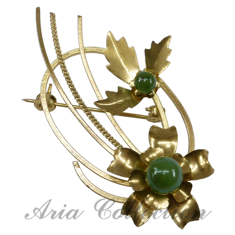 Taiwan jade brooch -5mm, 8mm beads | Taiwantrade