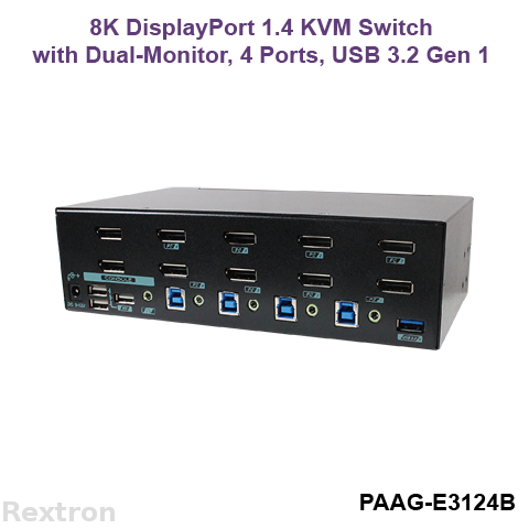 4-Ports 8K DP Gaming KVM Switch, PAAG-S2114B