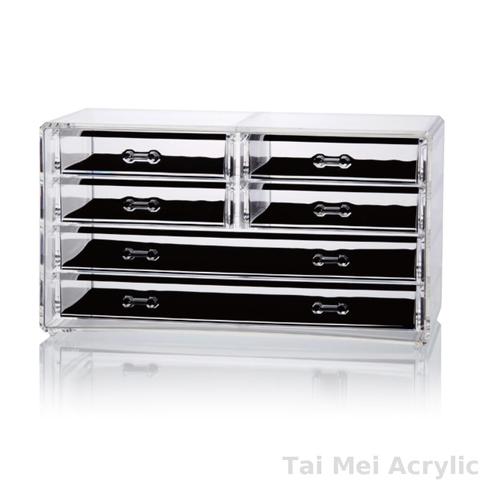 Acrylic Deluxe 6 Drawer Jewelry Chest Jewelry Box Drawers
