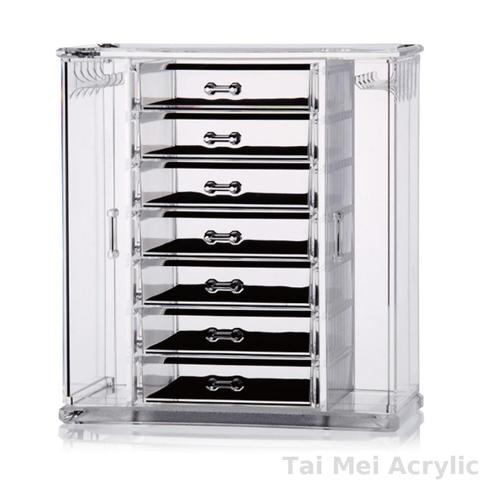 Acrylic Deluxe Jewelry Chest With Necklace Keeper Jewelry Box